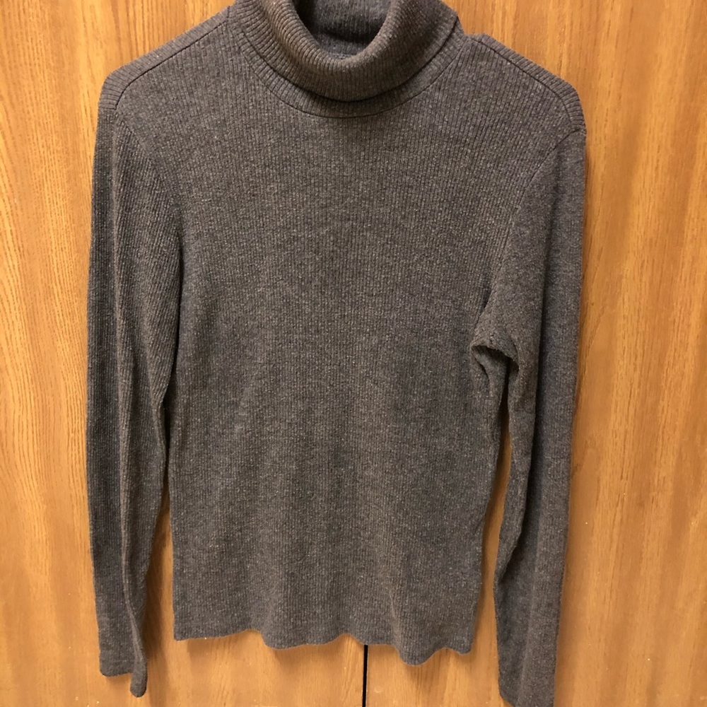 Grey turtleneck sweater